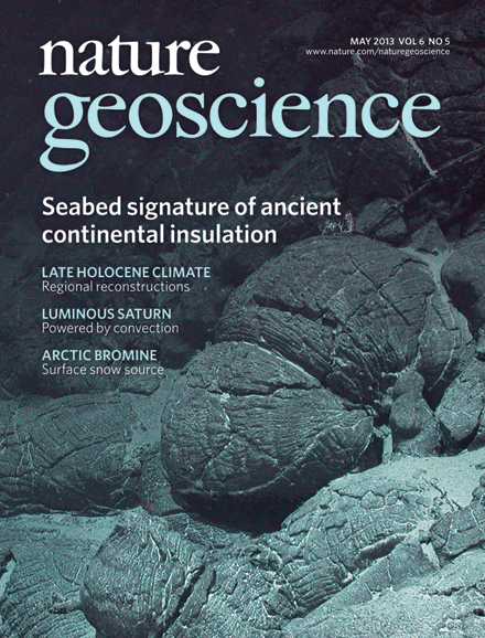 The May 2013 issue of Nature Geoscience. (c) Nature Publishing Group